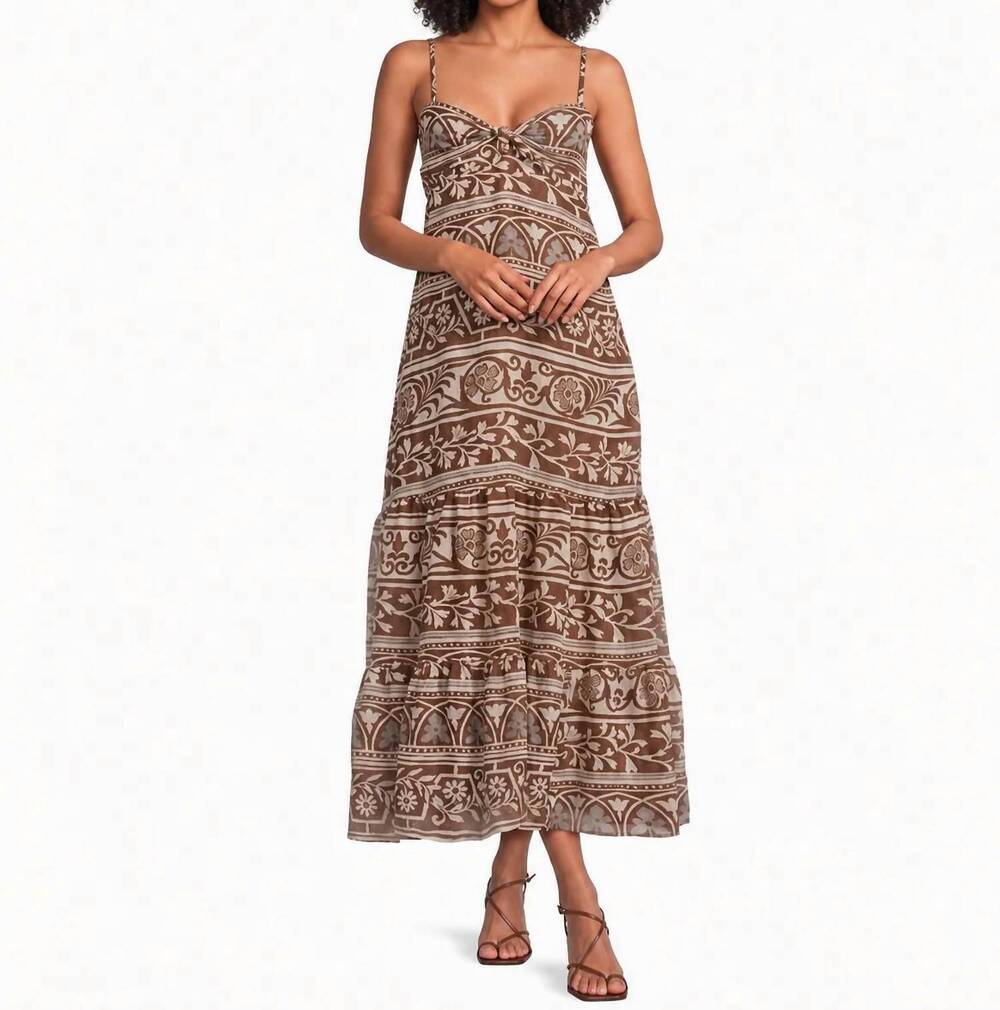 NEW LUCY PARIS fiona maxi dress in beige